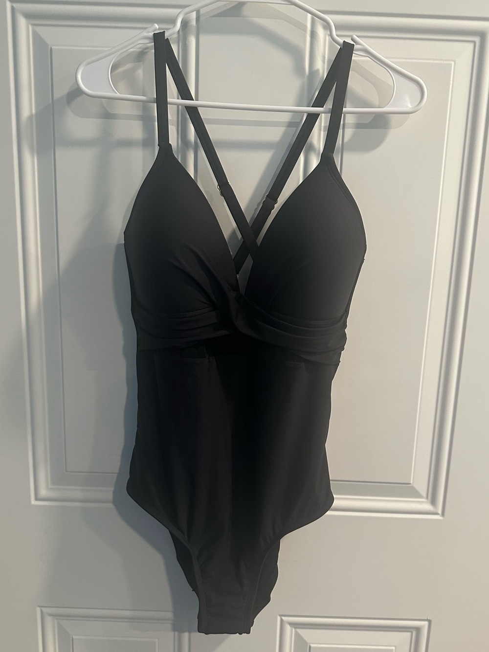APT.9 Swimwear Womens XL Black Mesh Panel One Piece NWOT